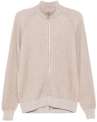 Brunello Cucinelli - High Neck Zip-Up Cardigan - Lyst
