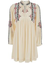 Ba&sh - Telma Embroidered Long-Sleeve Dress - Lyst