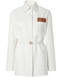 Fendi - Belted Patch-Pocket Jacket - Lyst