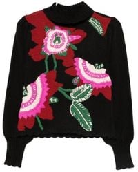 FARM Rio - Floral Knit Sweater - Lyst