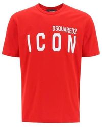 DSquared² - Icon Logo Print T-Shirt - Lyst