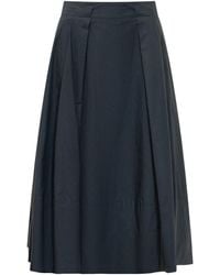 Woolrich - Pleated Poplin Maxi Skirt - Lyst