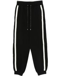 Liu Jo - Side-Stripe Drawstring Joggers - Lyst