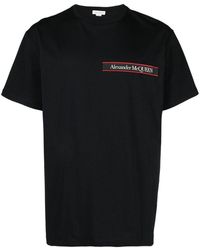 McQueen - Logo Patch Crewneck T-Shirt - Lyst