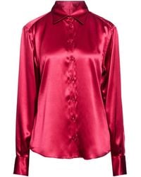 Dolce & Gabbana - Solid-Colored Satin Long-Sleeve Shirt - Lyst