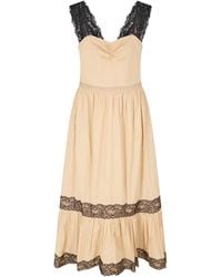 Gucci - Lacepaneled Midi Slip Dress - Lyst