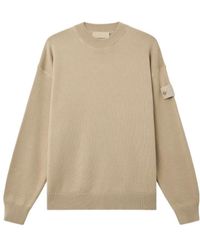 Stone Island - Logo-Patch Ribbed-Trim Sweater - Lyst