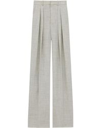 Saint Laurent - High Waist Wide Leg Pants - Lyst