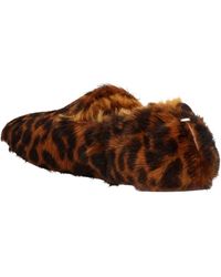 Maison Margiela - Leopard Print Round Toe Flat Shoes - Lyst
