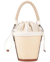 Maison Margiela - Medium Two-Tone Woven Bucket Bag - Lyst