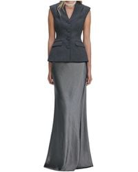 Self-Portrait - Buttoned Maxi Dress - Lyst