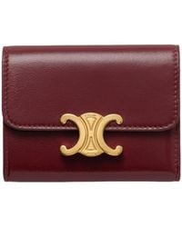 Celine - Compact Wallet With Coin Triomphe - Lyst
