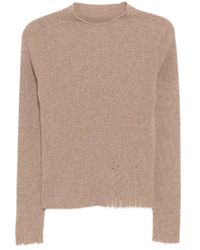 Uma Wang - Long-Sleeved Crew Neck Cashmere Sweater - Lyst