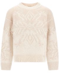 Herno - Jacquard Virgin Wool And Cashmere Round-Neck Jumper - Lyst