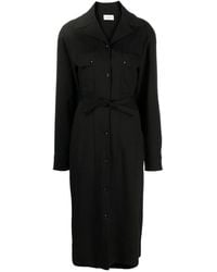 Lemaire - Spread-Collar Long-Sleeve Dress - Lyst