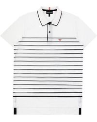 Emporio Armani - Logo Embroidered Polo Shirt - Lyst