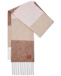 Loewe - Logo Patch Striped Fringed Scarf - Lyst