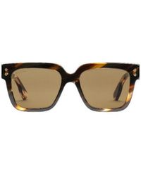 Gucci - Eyewear Rectangular Frame Sunglasses - Lyst