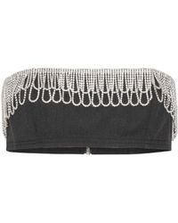 ROTATE BIRGER CHRISTENSEN - Embellished Off-Shoulder Bandeau Top - Lyst