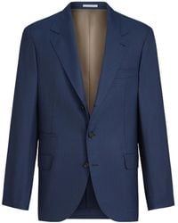 Brunello Cucinelli - Super 150S Virgin Wool Prince Of Wales Jacket - Lyst