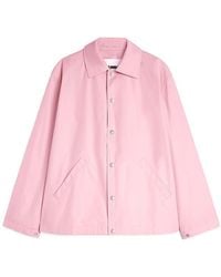 Jil Sander - Button Logo Shirt Jacket - Lyst