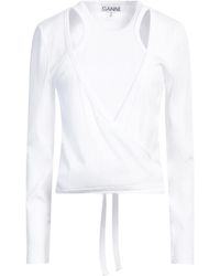 Ganni - Solid Long Sleeve T-Shirt - Lyst