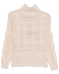 Max Mara - Cable-Knit Turtleneck Sweater - Lyst