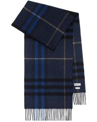 Burberry - Checked Fringed-Edge Scarf - Lyst