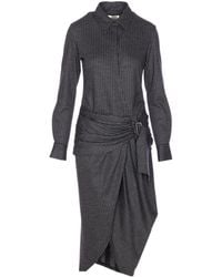Isabel Marant - Reilly Pinstripe Belted Dress - Lyst