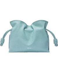 Loewe - Flamenco Logo Detailed Mini Clutch Bag - Lyst