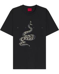 BOSS - Printed Short-Sleeved T-Shirt - Lyst