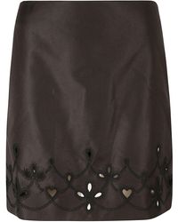 Chloé - Embroidered A-Line Mini Skirt - Lyst