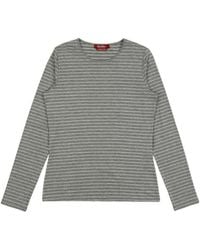 Max Mara - T-Shirt With Round Neck And Long Sleeves - Lyst