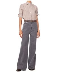 Officine Generale - Wide-Leg High-Waisted Jeans - Lyst