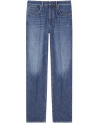 Givenchy - Logo Embroidered Straight Leg Jeans - Lyst