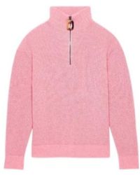 JW Anderson - Jw Anderson Half-Zip High Neck Knitted Sweater - Lyst
