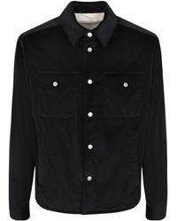 Lardini - Long Sleeved Snapped Corduroy Overshirt - Lyst