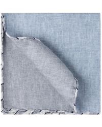 Brunello Cucinelli - Striped Border Pocket Square Scarf - Lyst