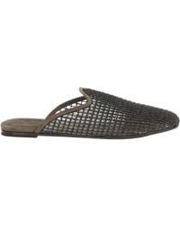 Brunello Cucinelli - Embellished Slip-On Sandals - Lyst