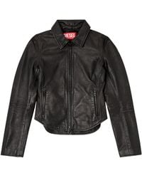 DIESEL - 'L-Egrad' Leather Jacket - Lyst