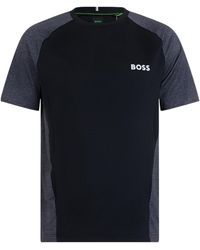 BOSS - Panelled Raglan-Sleeved T-Shirt - Lyst