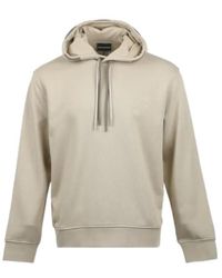 Emporio Armani - Logo-Deail Cotton Hoodie - Lyst