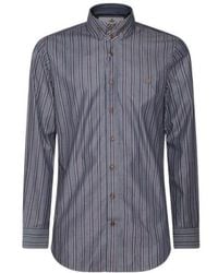 Vivienne Westwood - Logo Embroidered Striped Shirt - Lyst