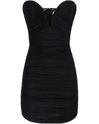 Elisabetta Franchi - Strapless Gathered Mini Dress - Lyst