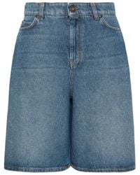 Weekend by Maxmara - Denim Bermuda Shorts - Lyst