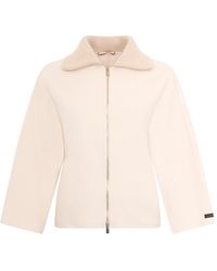 Peserico - Spread-Collar Virgin Wool Blend Jacket - Lyst