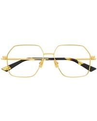 Bottega Veneta - Eyewear Hexagonal Frame Glasses - Lyst