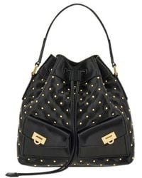 Ferragamo - Multipocket Bucket Bag - Lyst