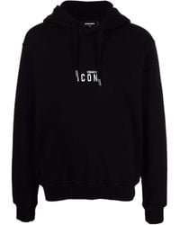 DSquared² - Icon Printed Hoodie - Lyst