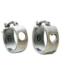 MM6 by Maison Margiela - Metal Ring Earrings - Lyst